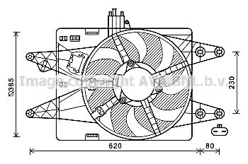 AVA QUALITY COOLING Вентилятор, охлаждение двигателя FT7557